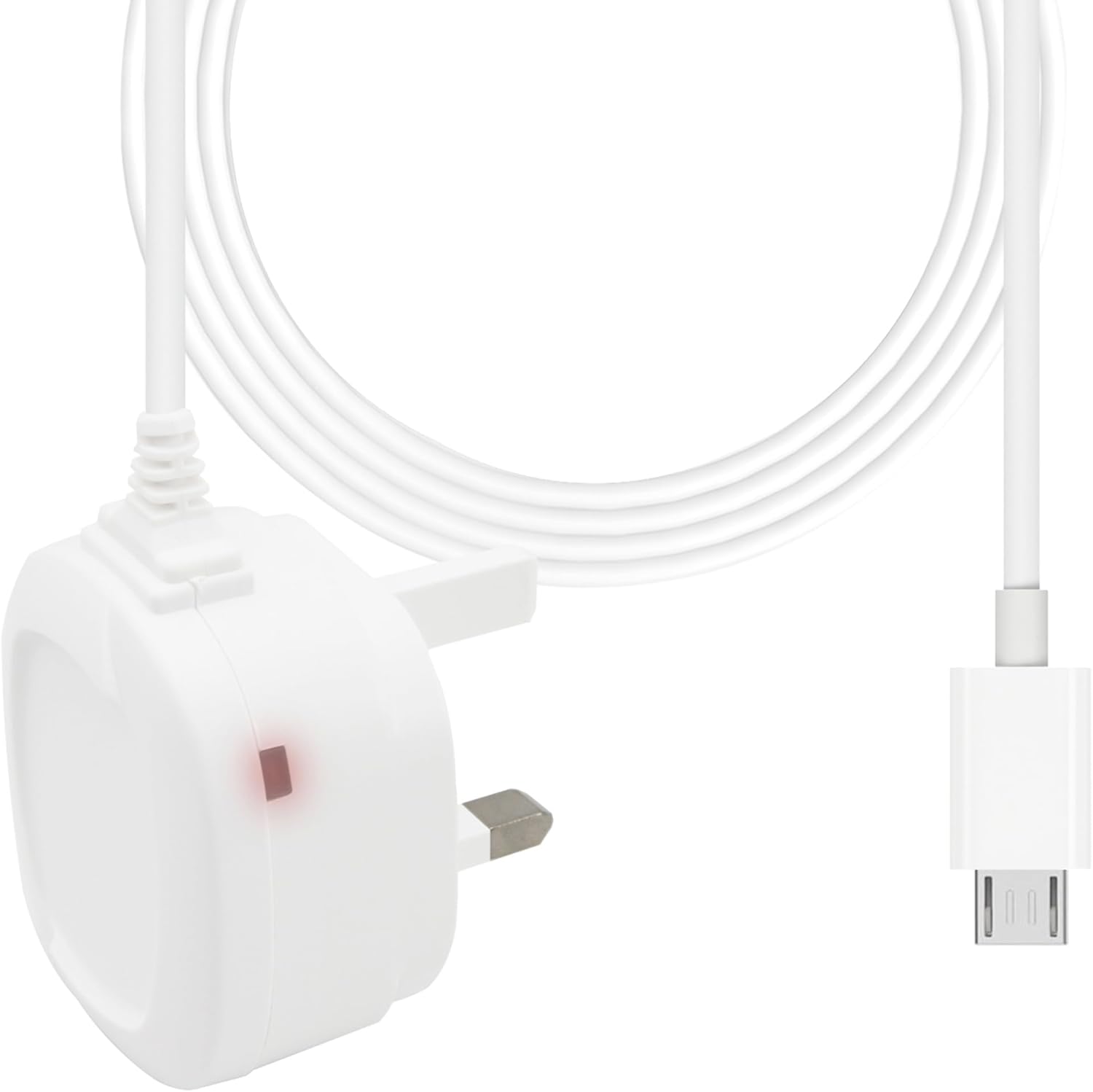 IWIO Micro USB Home Charger, 1A Output, 120-240V Power Supply Amazo Kindle 1/2/3/4/5/7-8.9" 2011/15 - WHITE