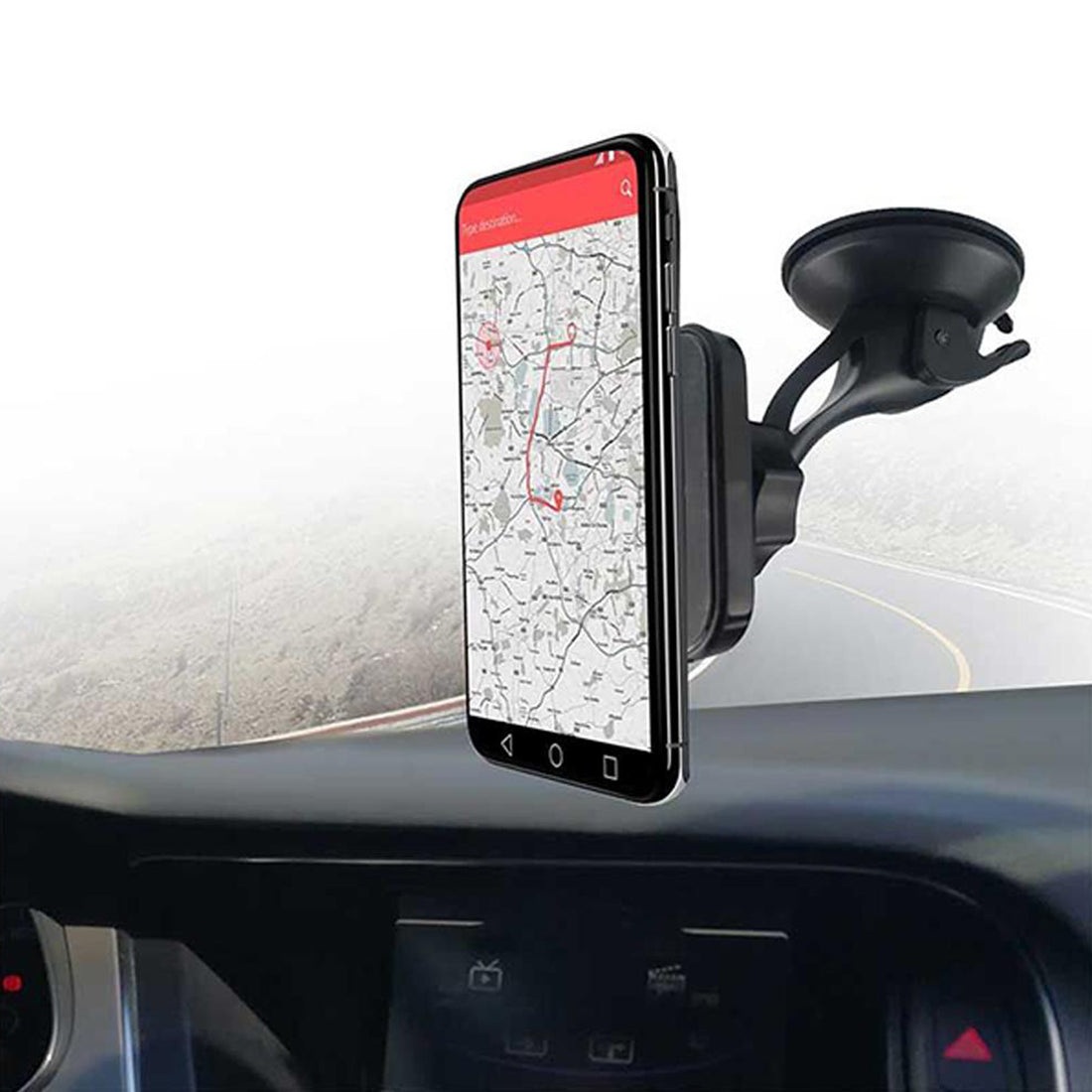 Magnetic Windscreen/Dashboard Car Universal Mobile Phone Holder - BLACK