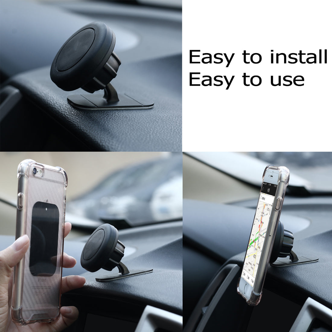 3M Adhesive Heavy Duty Strong Sticky Magnetic Car Mount Dashboard Holder [Case Compatible]