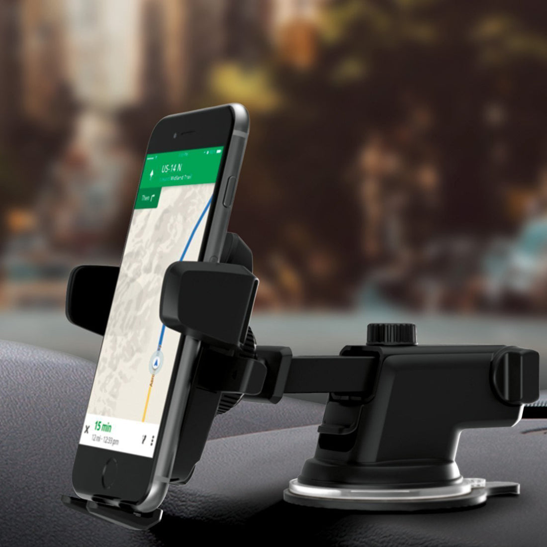 Car holder Phone Smartphone Premium onetap Technology 360 Degrees One Touch Windscreen and Dashboard Extendable